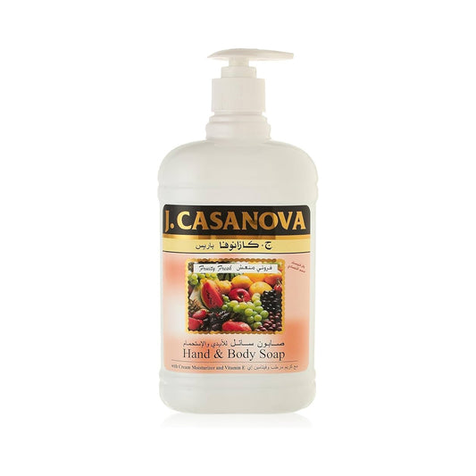 J.Casanova Fresh Fruity Liquid Hand and body Soap 500 ml | B.6281056470472 (OSC-OSR-OOS-TX)