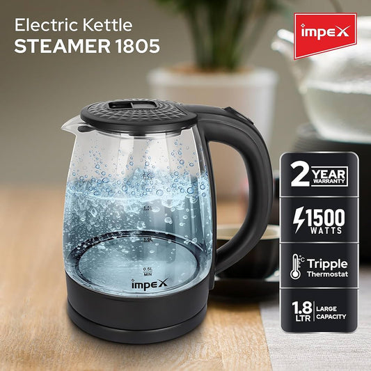 Impex Electric Kettle Steamer 1805 | B.99923983 (CS-CN-CC)