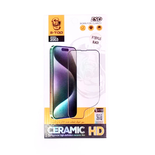 S-TOP HD-Ceramics Film Screen Protector | 2003 | IPhone 8 Plus Black (SB/SG/ON)