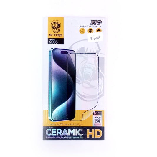 S-TOP HD-Ceramics Film Screen Protector | 2003 | IPhone 16 Plus (VG/LV/UV)