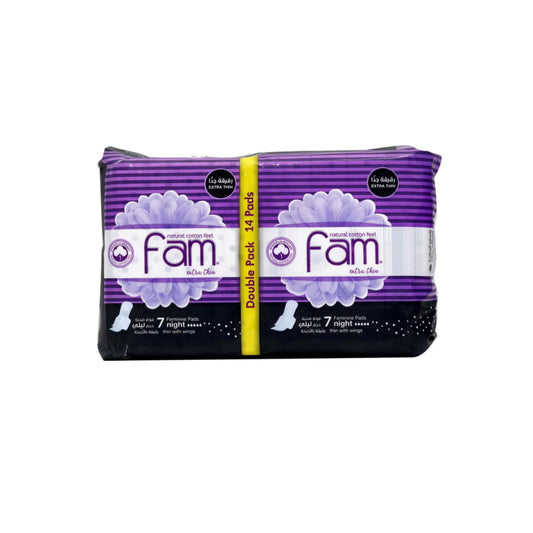 Fam Night Thin Sanitary Pads with Wings 7 Pieces | B.99944445 (OCR/OHS/OHN-TX)