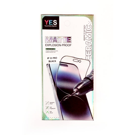 Yes Matte Screen Protector Ceramic | Anti Fingerprint | Iphone 11 Pro Black (VX/LV)