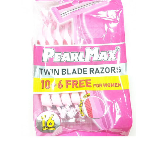 Pearlmax Razor Twin Blade Razors For Women 10+6 free | B.6908005134154 (SM/IS/OS-TX)