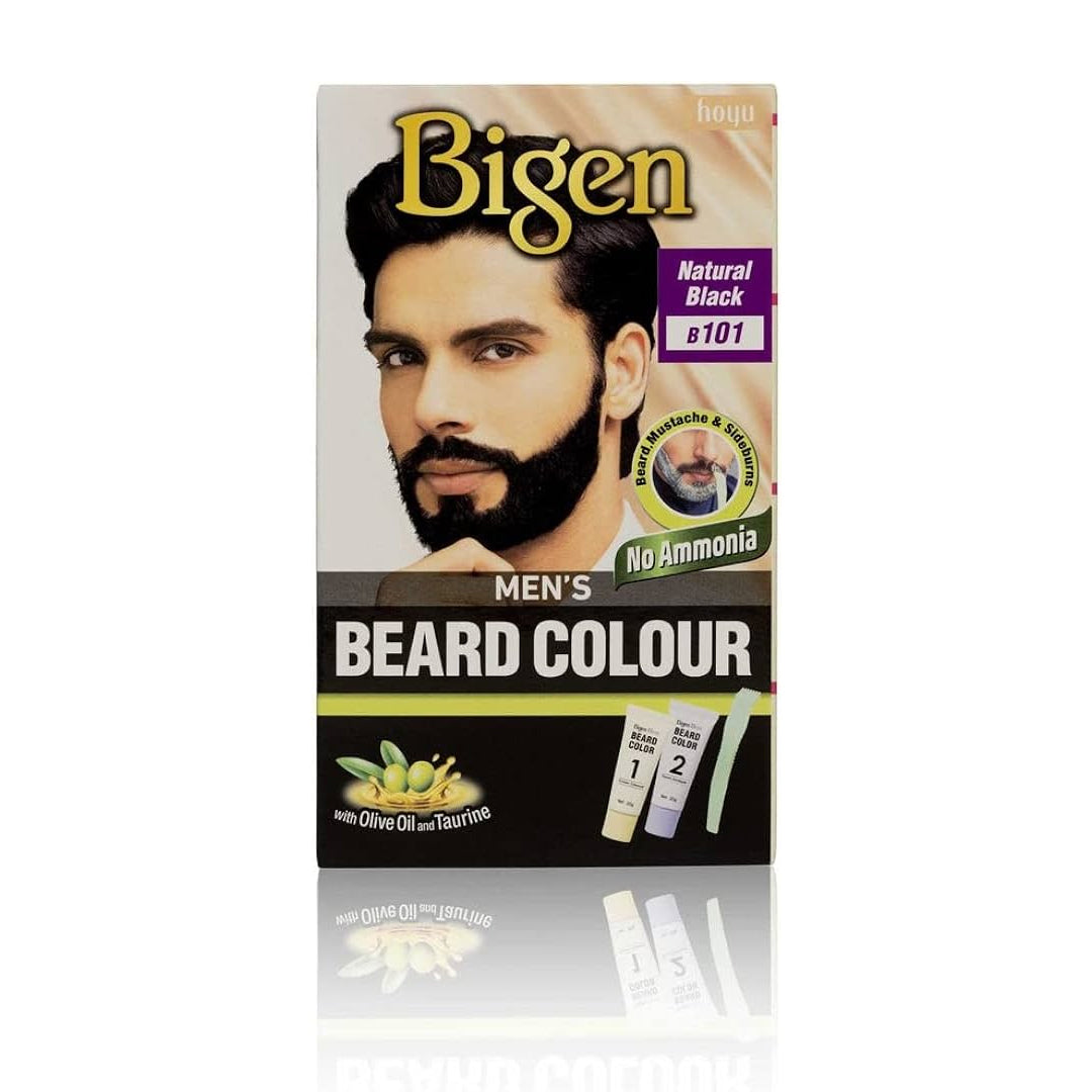 Bigen Men's No Ammonia Beard Color - Natural Black B101 | B.8858838100018 (EEI/ECH/EHO)