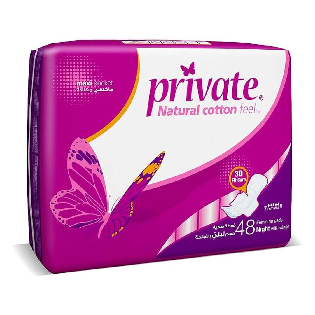 Private Sanitary Pads Maxi Pocket Night 48 Pads | B.20051722 (ONM/OEN/OEA-TX)