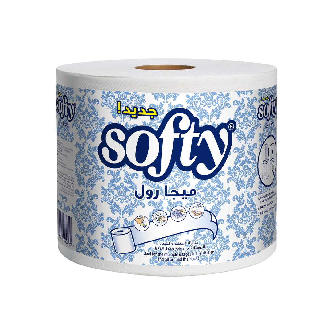 Softy Kitchen Paper Towel, Mega Roll Tissue, 1 Roll x 300 Meters | B.99900854 (AH/AM/RO-TX)