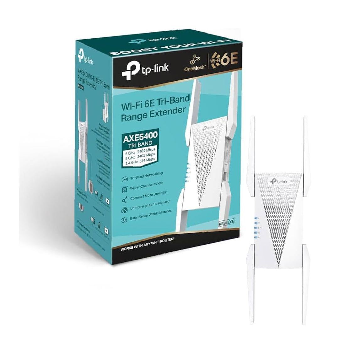 tp-link wi-fi 6E Tri-Band Range Extender (FGV/FDV/HUT)