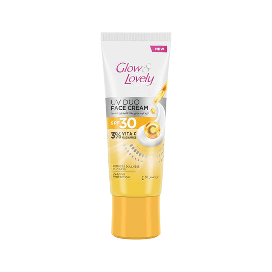 GLOW & LOVELY UV Duo Face Cream, SPF 30, with 3% Vitamin C and Niacinamide, Reduces Dullness in 7 Days, 50g | B.20042219 (ONR/ONI/OEN-TX)