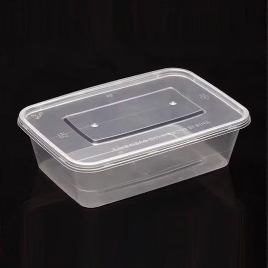 Plastic container with lid 750ml 50PCS | B.99900366 (500PC-OIC-TX)(250PC-OSS-TX))