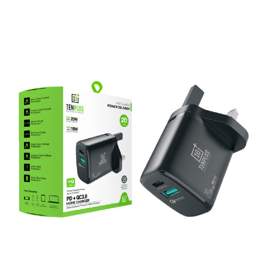 tenplus pd+qc3.0 home charger - T3116 (UF/XU/FV)