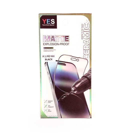 Yes Matte Screen Protector Ceramic | Anti Fingerprint | Iphone 11 Pro Black (VX/LV)