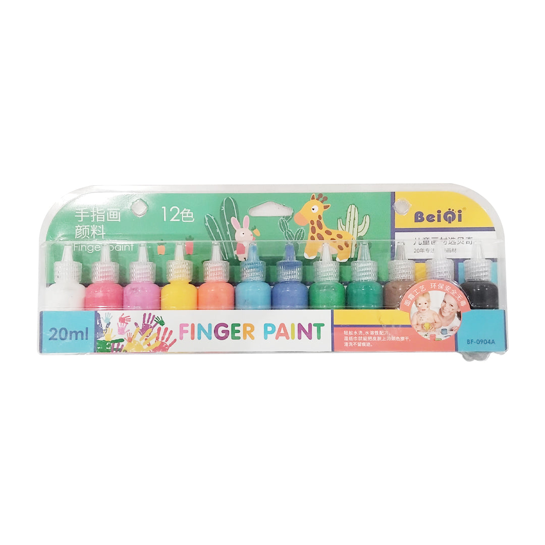 Finger Paint Set 12 Color 20ml | B.6932949709048 (ON-OE-OC-TX)