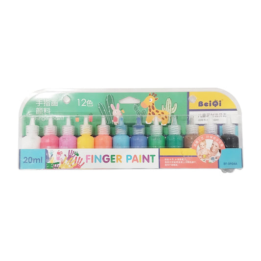 Finger Paint Set 12 Color 20ml | B.6932949709048 (ON-OE-OC-TX)