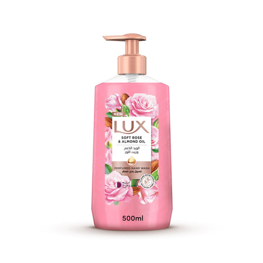 LUX-Perfumed-Liquid-Hand-Wash,-Soft-Rose,-with-Almond-Oil-&-Glycerin,-for-Fragrant,-Soft-and-Clean-Hands,-500ml | B.6281006483545 (OAH-TX)