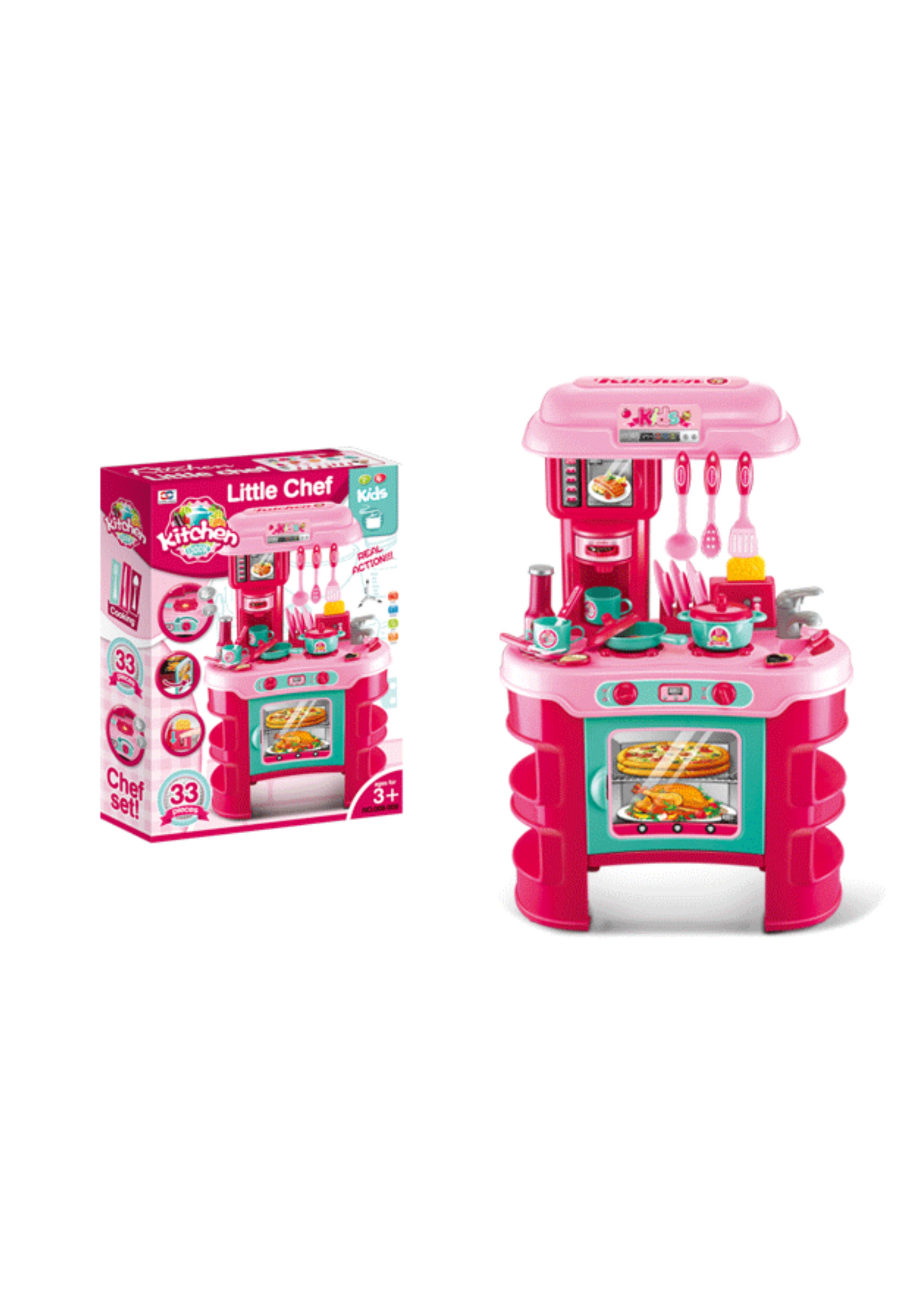 KITCHEN LITTLE CHEF SET BOX 008-908 9080 1PC/MS-MH-IS-TX 4005-17