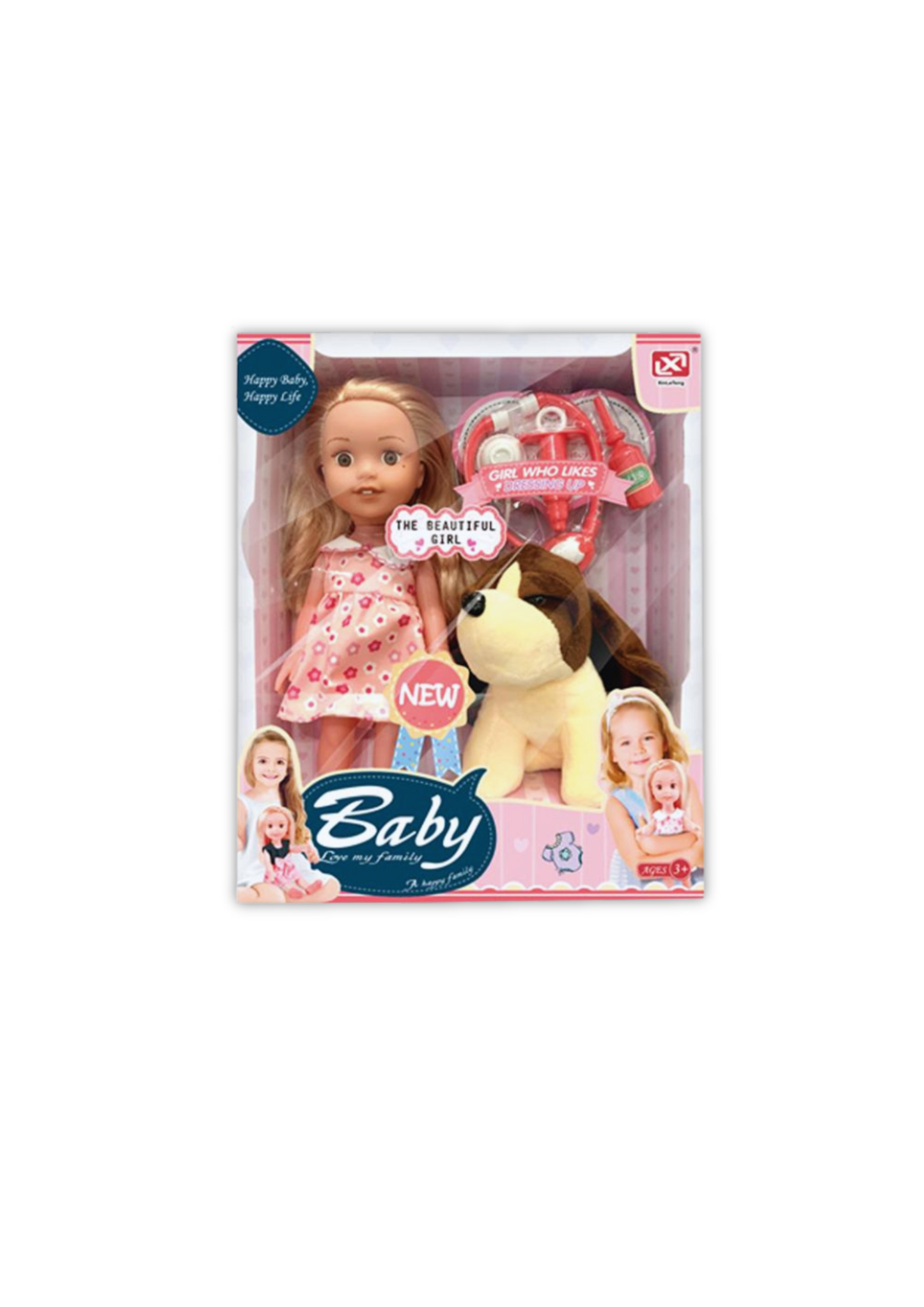 BABY DOLL WITH DOG  BOX 4762 CS-CN-CH-TX 4147-3